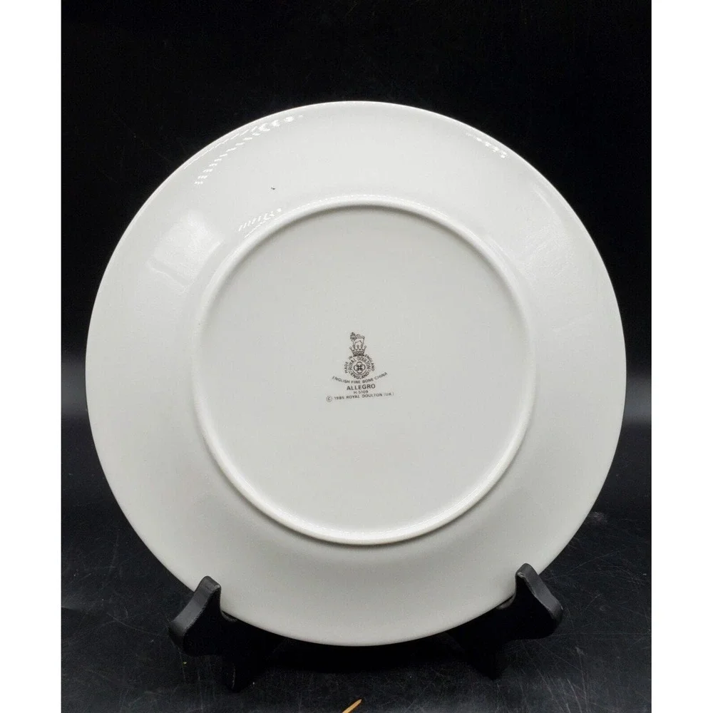 Vintage Set/6  Royal Doulton Allegro H5109 Salad Plates Floral Flower England